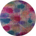 Sideview of Contemporary Dark Raspberry Purple Modern Rug, con1316