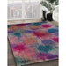 Contemporary Dark Raspberry Purple Modern Rug in Family Room, con1316