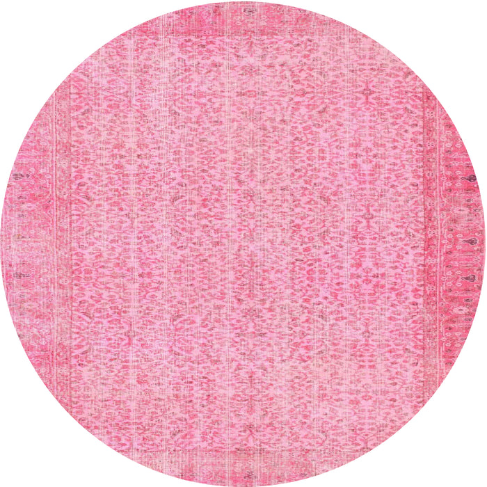 Sideview of Contemporary Dark Hot Pink Modern Rug, con1318