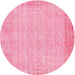 Sideview of Contemporary Dark Hot Pink Modern Rug, con1318