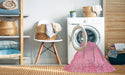 Machine Washable Contemporary Dark Hot Pink Rug in a Washing Machine, wshcon1318