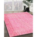 Machine Washable Contemporary Dark Hot Pink Rug in a Family Room, wshcon1318