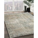 Contemporary Brown Modern Rug in Family Room, con1319