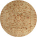 Sideview of Contemporary Orange Modern Rug, con1322