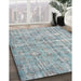 Contemporary Light Slate Gray Modern Rug in Family Room, con1323