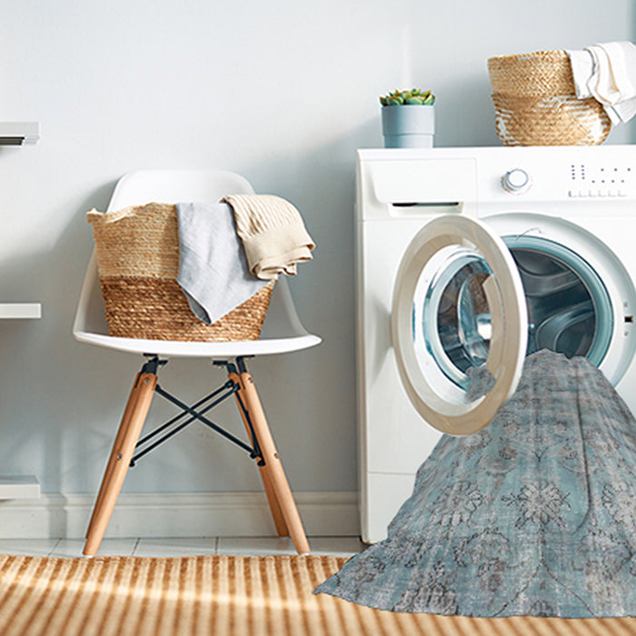 Machine Washable Contemporary Light Slate Gray Rug in a Washing Machine, wshcon1323