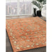 Machine Washable Contemporary Orange Rug in a Family Room, wshcon1325