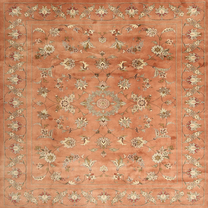 Sideview of Machine Washable Contemporary Orange Rug, wshcon1325
