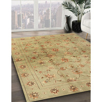 Contemporary Metallic Gold Modern Rug, con1326