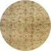 Sideview of Contemporary Metallic Gold Modern Rug, con1326