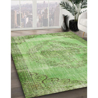 Contemporary Yellow Green Modern Rug, con1327