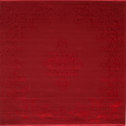 Square Contemporary Red Modern Rug, con132