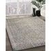 Machine Washable Contemporary Sage Green Rug in a Family Room, wshcon1331