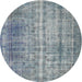 Sideview of Contemporary Blue Gray Modern Rug, con1332