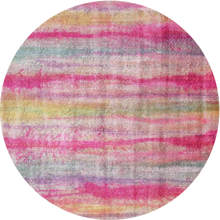 Square Machine Washable Contemporary Dark Pink Rug, wshcon1333