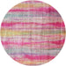 Square Machine Washable Contemporary Dark Pink Rug, wshcon1333