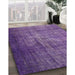 Machine Washable Contemporary Bright Grape Purple Rug in a Family Room, wshcon1334