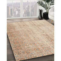 Contemporary Deep Peach Orange Modern Rug, con1337