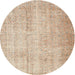 Sideview of Contemporary Deep Peach Orange Modern Rug, con1337