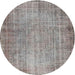 Sideview of Contemporary Silver Pink Modern Rug, con1338