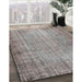 Contemporary Silver Pink Modern Rug in Family Room, con1338