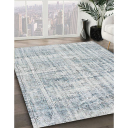 Contemporary Dark Gray Modern Rug in Family Room, con1339