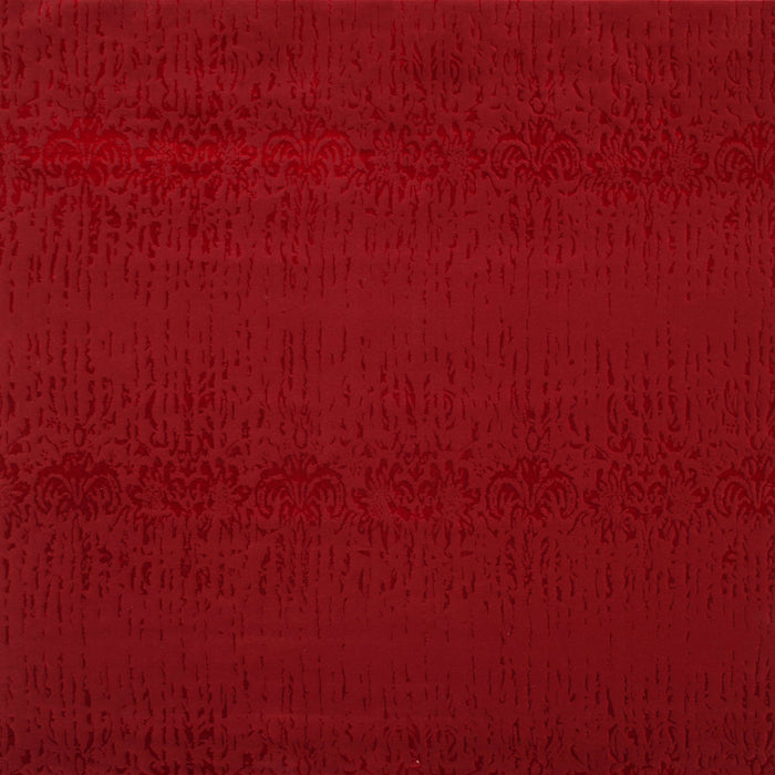 Square Contemporary Red Modern Rug, con133