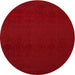 Sideview of Contemporary Red Modern Rug, con133