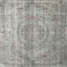 Sideview of Machine Washable Contemporary Granite Gray Rug, wshcon1342