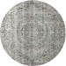 Sideview of Contemporary Granite Gray Modern Rug, con1342