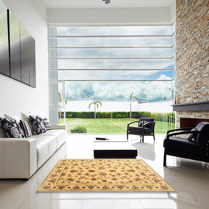 Square Machine Washable Contemporary Chrome Gold Yellow Rug in a Living Room, wshcon1344