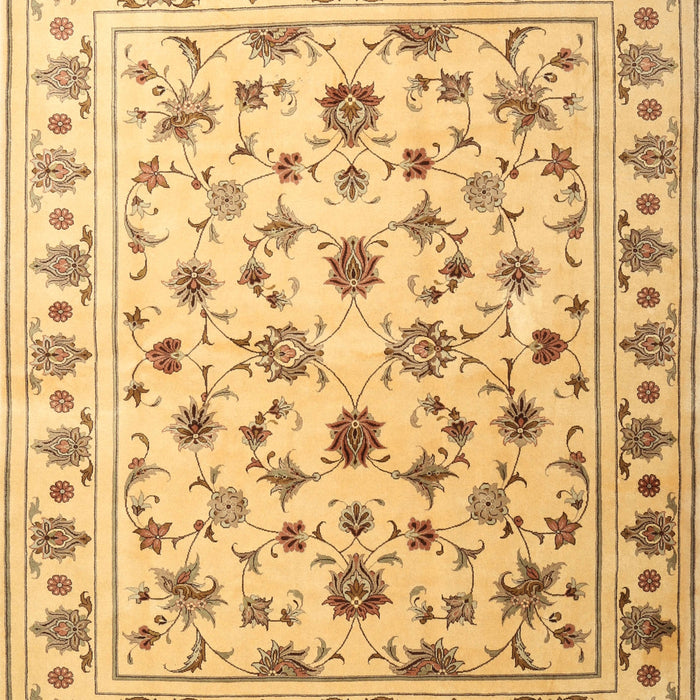 Machine Washable Contemporary Chrome Gold Yellow Rug, wshcon1344