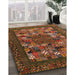 Machine Washable Contemporary Saffron Red Rug in a Family Room, wshcon1345