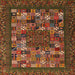 Sideview of Machine Washable Contemporary Saffron Red Rug, wshcon1345