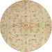 Sideview of Contemporary Brown Gold Modern Rug, con1347