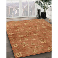 Contemporary Orange Red Modern Rug, con1348