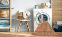 Machine Washable Contemporary Orange Rug in a Washing Machine, wshcon1349