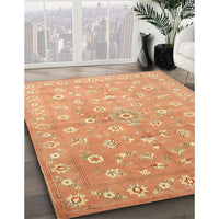 Contemporary Orange Modern Rug, con1349