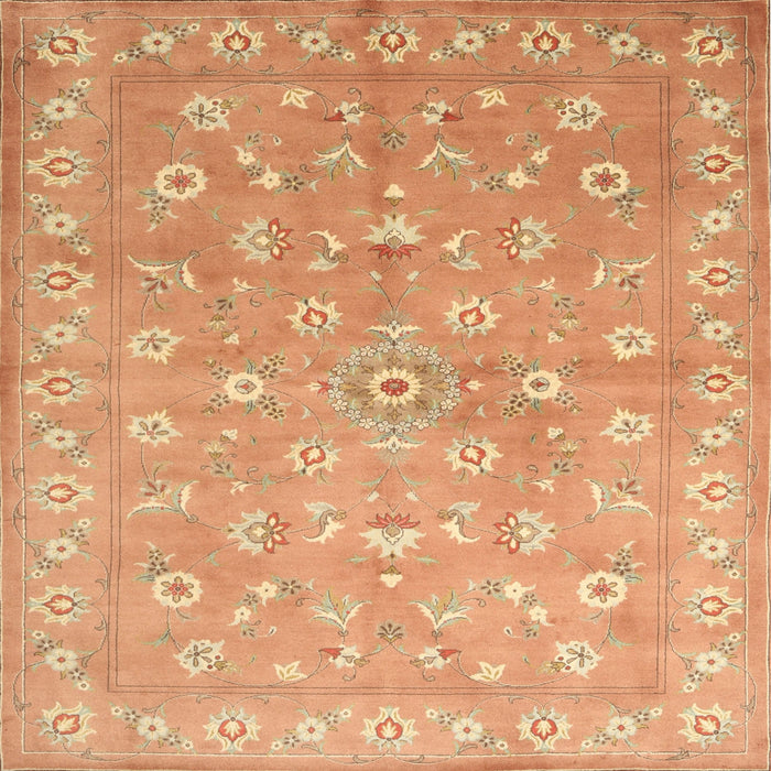 Sideview of Machine Washable Contemporary Orange Rug, wshcon1349