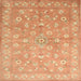 Sideview of Machine Washable Contemporary Orange Rug, wshcon1349