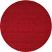 Square Machine Washable Contemporary Red Rug, wshcon134