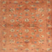 Sideview of Machine Washable Contemporary Orange Rug, wshcon1351