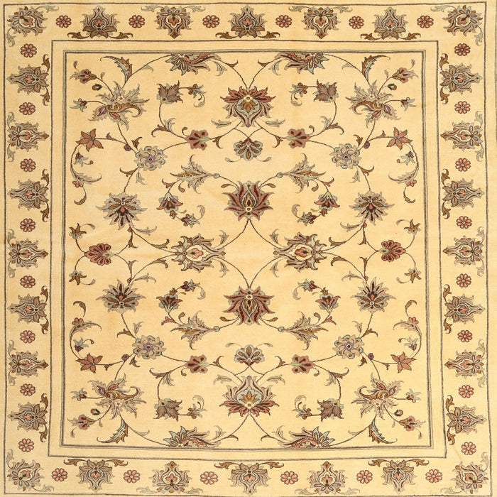 Square Contemporary Gold Persian Rug, con1352