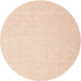 Square Machine Washable Contemporary Light Salmon Rose Pink Rug, wshcon1353