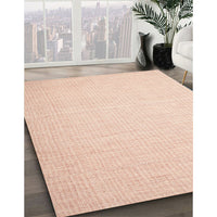 Contemporary Light Salmon Rose Pink Modern Rug, con1354