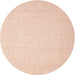 Square Machine Washable Contemporary Light Salmon Rose Pink Rug, wshcon1354