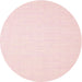 Square Machine Washable Contemporary Baby Pink Rug, wshcon1355