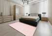 Contemporary Pink Modern Rug in a Bedroom, con1355