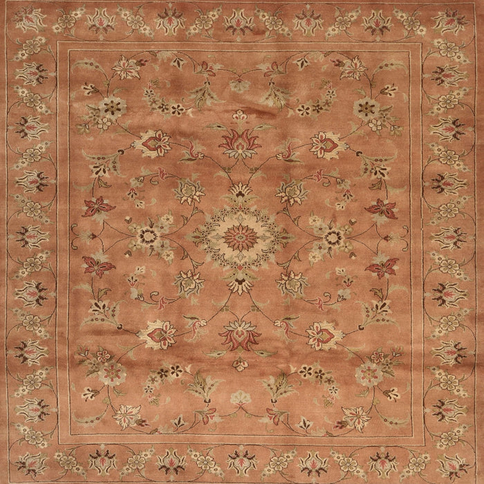Sideview of Machine Washable Contemporary Orange Rug, wshcon1356
