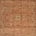 Sideview of Machine Washable Contemporary Orange Rug, wshcon1356